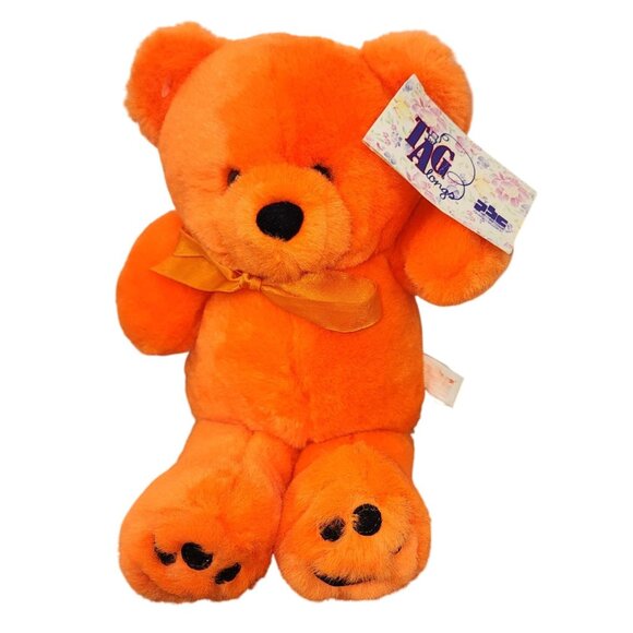 Rare HTF PBC International Tagalongs Orange 11" Crayon Bears Plush Stuffed Anima - Picture 1 of 9